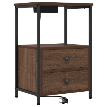 vidaXL Κομοδίνο Καφέ δρυς 40x31x60cm Επεξεργασμένο Ξύλο 1 τεμ.
