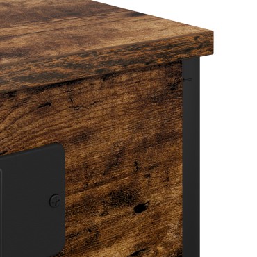 vidaXL Κομοδίνο Καπνιστό Δρύς 41x31x51cm Επεξεργασμένο Ξύλο 1 τεμ.