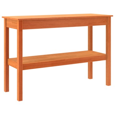 vidaXL Τραπέζι κονσόλας Κερωμένο καφέ 110x40x75cm Στερεό πεύκο