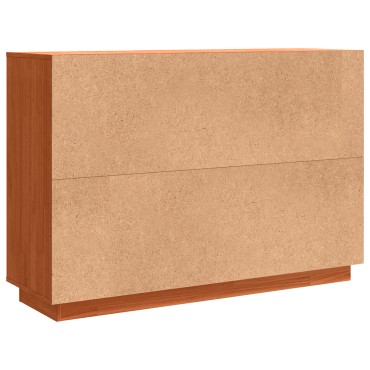 vidaXL Πλαϊνό γραφείο με συρτάρι Κερωτό καφέ 110x34x75 εκ 1 τεμ.