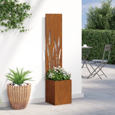 vidaXL Οθόνη Ιδιωτικότητας Κήπου Σκ rusty 32 x 32 x 150 εκ