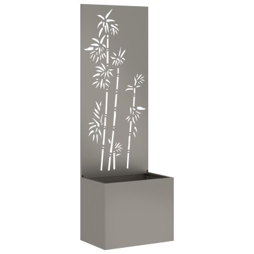 vidaXL Οθόνη Ιδιωτικότητας Κήπου Floral Σκ rusty 50 x 32 x 150 εκ