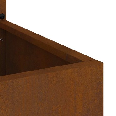 vidaXL Οθόνη Ιδιωτικότητας Κήπου Floral Σκ rusty 50 x 32 x 150 εκ