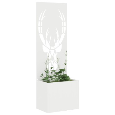 vidaXL Οθόνη Ιδιωτικότητας Κήπου Animal Print Λευκό 50 x 32 x 150 εκ