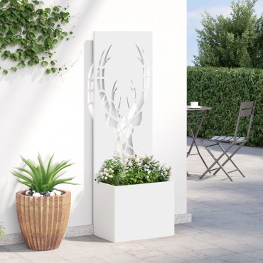 vidaXL Οθόνη Ιδιωτικότητας Κήπου Animal Print Λευκό 50 x 32 x 150 εκ