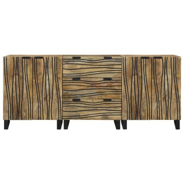 vidaXL Σετ Μπουφέδων 3 τεμ. Φυσικό 180x33x75cm