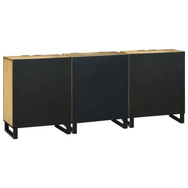 vidaXL Σετ Μπουφέδων 3 τεμ. Φυσικό 180x33x75cm