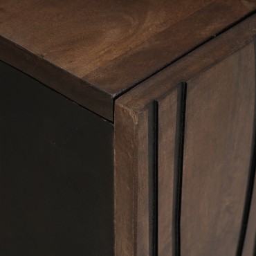 vidaXL Σετ Μπουφέδων 3 τεμ. Καφέ 180x33x75cm Στερεό ξύλο μάνγκο