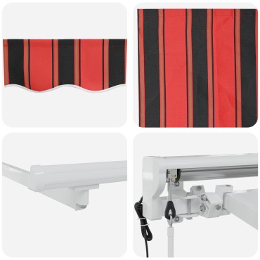 vidaXL Σκελετός Τέντας Πορτοκαλί και Μαύρο 350 x 200 cm