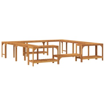 vidaXL Περίβλημα Τζακούζι Καφέ 255 x 255 x 55,5 εκ Στερεό Ξύλο Ακακίας