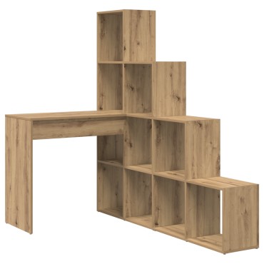 vidaXL Γωνιακό γραφείο Artisan Oak Επεξεργασμένο Ξύλο 149,5x101,5x149,5cm 1 τεμ.