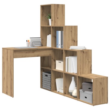 vidaXL Γωνιακό γραφείο Artisan Oak Επεξεργασμένο Ξύλο 149,5x101,5x149,5cm 1 τεμ.