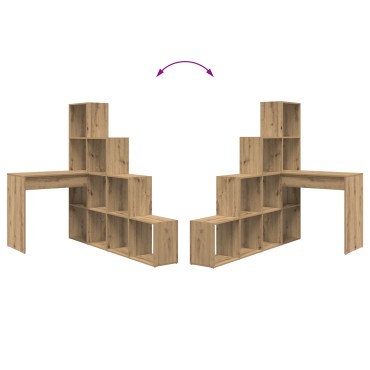 vidaXL Γωνιακό γραφείο Artisan Oak Επεξεργασμένο Ξύλο 149,5x101,5x149,5cm 1 τεμ.
