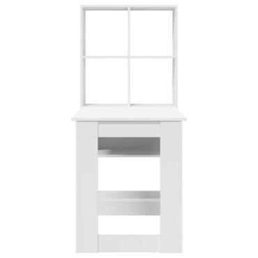 vidaXL Γραφείο Λευκό Επεξεργασμένο Ξύλο 122x67x145cm 1 τεμ.