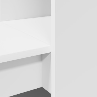 vidaXL Γραφείο Λευκό Επεξεργασμένο Ξύλο 122x67x145cm 1 τεμ.