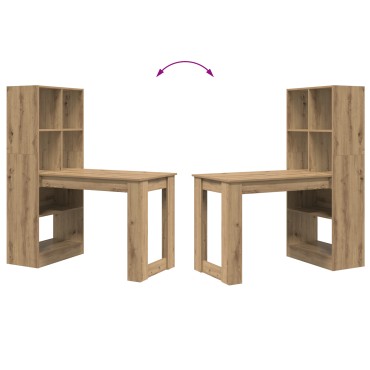 vidaXL Γραφείο Artisan Oak Επεξεργασμένο Ξύλο 122x67x145cm 1 τεμ.