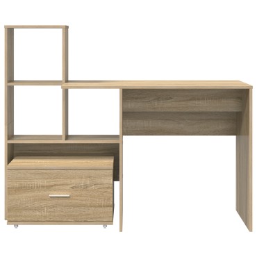 vidaXL Γραφείο Δρύς Sonoma Επεξεργασμένο Ξύλο 131,5x50x106,5cm 1 τεμ.