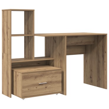 vidaXL Γραφείο Artisan Oak Επεξεργασμένο Ξύλο 131,5x50x106,5cm 1 τεμ.