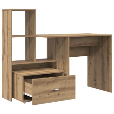vidaXL Γραφείο Artisan Oak Επεξεργασμένο Ξύλο 131,5x50x106,5cm 1 τεμ.