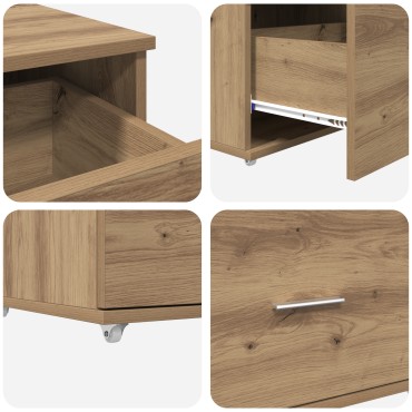 vidaXL Γραφείο Artisan Oak Επεξεργασμένο Ξύλο 131,5x50x106,5cm 1 τεμ.