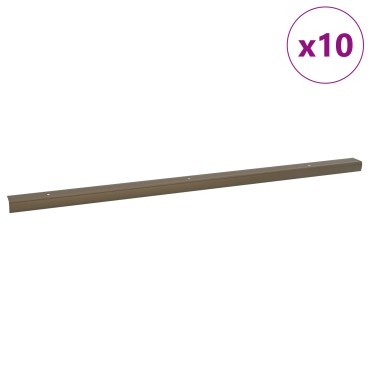 vidaXL Προστατευτικά ακμών σκάλας 10 τμχ. Καφέ 67 x 3 x 2 εκ.