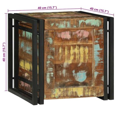 vidaXL Κουτί αποθήκευσης Καφέ και Μαύρο 40x40x40cm