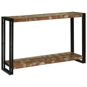 vidaXL Τραπέζι κονσόλας με ράφι 120x33x75cm Στερεό Ανακτηθέν Ξύλο