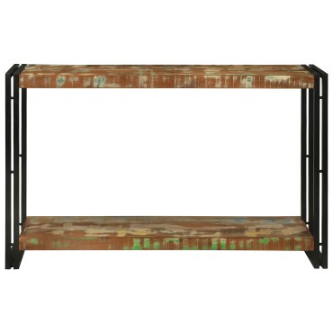 vidaXL Τραπέζι κονσόλας με ράφι 120x33x75cm Στερεό Ανακτηθέν Ξύλο