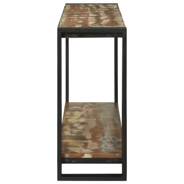 vidaXL Τραπέζι κονσόλας με ράφι 120x33x75cm Στερεό Ανακτηθέν Ξύλο