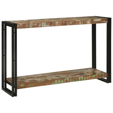 vidaXL Τραπέζι κονσόλας με ράφι 120x33x75cm Στερεό Ανακτηθέν Ξύλο