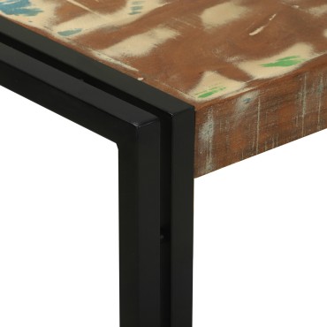 vidaXL Τραπέζι κονσόλας με ράφι 120x33x75cm Στερεό Ανακτηθέν Ξύλο
