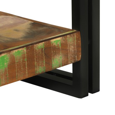 vidaXL Τραπέζι κονσόλας με ράφι 120x33x75cm Στερεό Ανακτηθέν Ξύλο