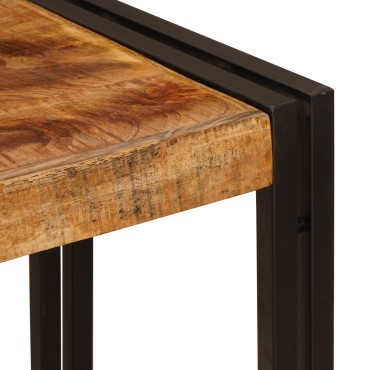 vidaXL Τραπέζι κονσόλας Καφέ 90x33x75cm Στερεό ξύλο μάνγκο