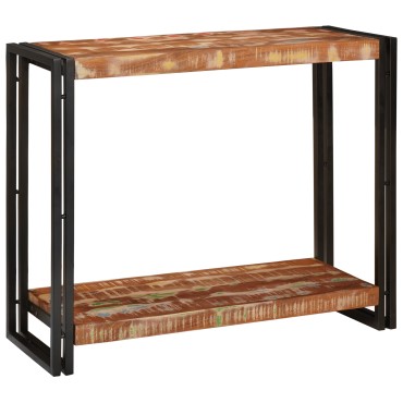 vidaXL Τραπέζι κονσόλας με ράφι 90x33x75cm Στερεό Ανακτηθέν Ξύλο