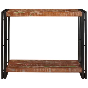 vidaXL Τραπέζι κονσόλας με ράφι 90x33x75cm Στερεό Ανακτηθέν Ξύλο