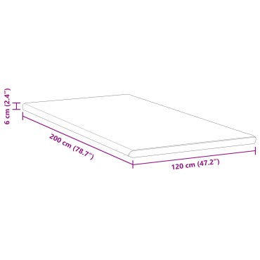 vidaXL Στρώμα επικάλυψης Λευκό και Πράσινο 120 x 200 cm
