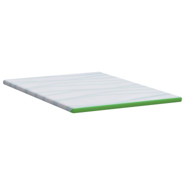 vidaXL Στρώμα επικάλυψης Λευκό και Πράσινο 180 x 200 cm