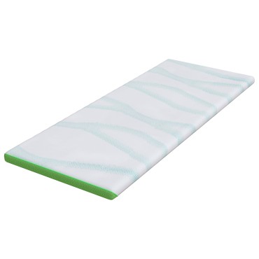 vidaXL Στρώμα επικάλυψης Λευκό και Πράσινο 80 x 200 cm Υφασμα Jacquard