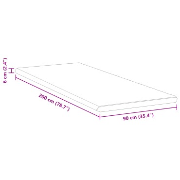 vidaXL Στρώμα επικάλυψης Λευκό και Πράσινο 90 x 200 cm Υφασμα Jacquard
