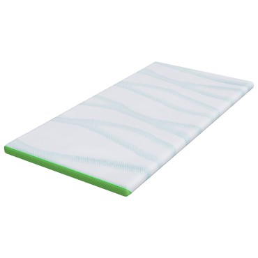 vidaXL Στρώμα επικάλυψης Λευκό και Πράσινο 90 x 200 cm Υφασμα Jacquard