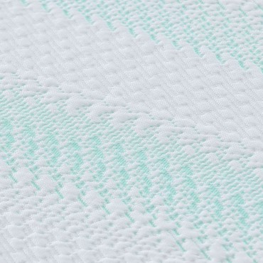 vidaXL Στρώμα επικάλυψης Λευκό και Πράσινο 90 x 200 cm Υφασμα Jacquard