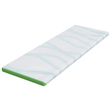 vidaXL Στρώμα επικάλυψης Λευκό και Πράσινο 80 x 200 cm Υφασμα Jacquard