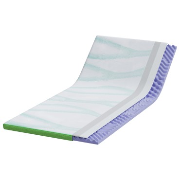 vidaXL Στρώμα επικάλυψης Λευκό και Πράσινο 90 x 190 cm Υφασμα Jacquard