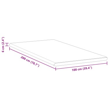 vidaXL Στρώμα επικάλυψης Λευκό και Πράσινο 100 x 200 cm