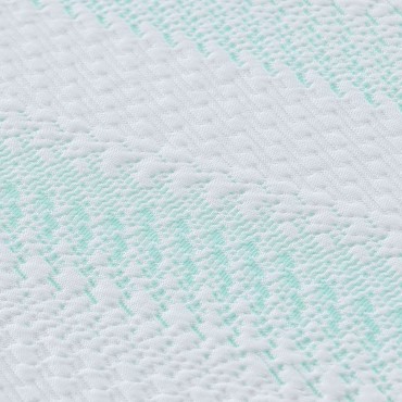 vidaXL Στρώμα επικάλυψης Λευκό και Πράσινο 100 x 200 cm