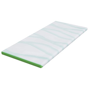 vidaXL Στρώμα επικάλυψης Λευκό και Πράσινο 120 x 200 cm