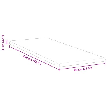 vidaXL Στρώμα επικάλυψης Λευκό 80 x 200 cm Υφασμα Jacquard