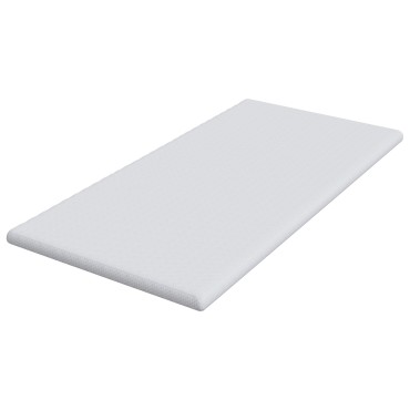 vidaXL Στρώμα επικάλυψης Λευκό 90 x 200 cm Υφασμα Jacquard