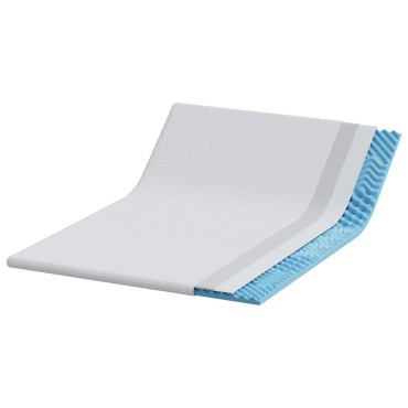 vidaXL Στρώμα επικάλυψης Λευκό 140 x 200 cm Υφασμα Jacquard