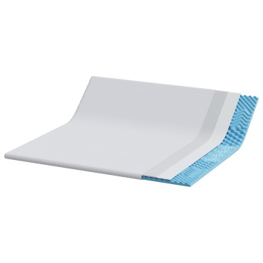 vidaXL Στρώμα επικάλυψης Λευκό 200 x 200 cm Υφασμα Jacquard